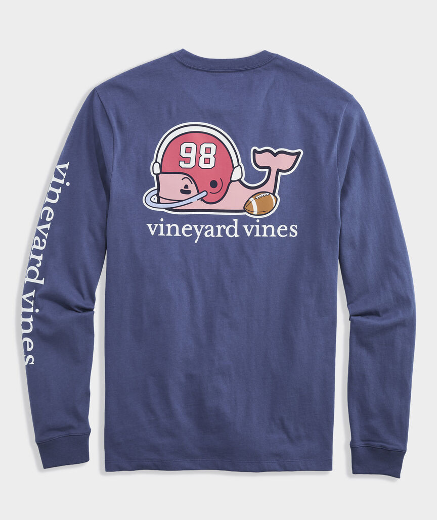 Football Whale Long-Sleeve Pocket Tee | vineyard vines