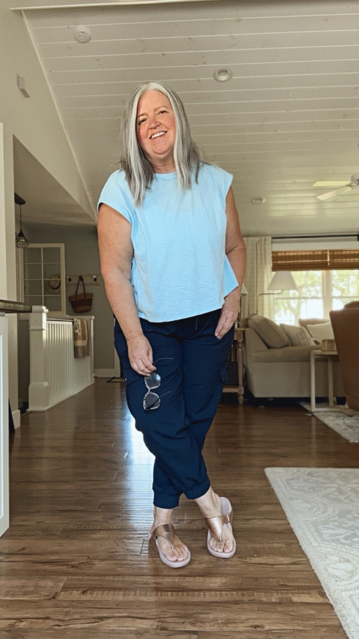 What I wore … plus-size day at home. Real-life plus-size outfit. 

Top- XL
Joggers - 2X

Measurements for size reference:
5’5” || Bust 44” || Waist 40” || Hip 52” 

#LTKPlusSize #LTKMidsize #LTKOver40