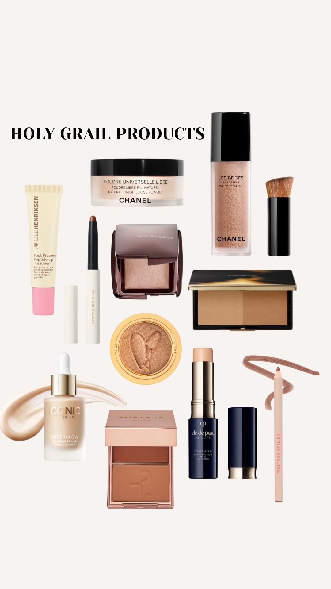 HOLY GRAIL PRODUCTS 

Skin tint: medium 
Powder: 30 
Highlight: luminous light 
Bronzer: 02 
Contour: marble 
Lipliner: biscuit 
Gloss: vanilla Bon Bon 
Blush: she’s so la 
Concealer: 4 

#LTKgrwm #LTKMothersDay #LTKBeauty