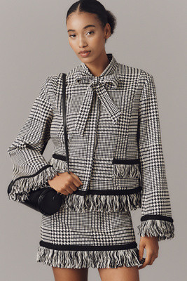 Hope for Flowers by Tracy Reese Plaid Fringe Mini Skirt | Anthropologie (US)