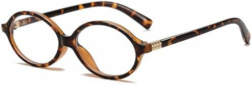 Fashion Oval Glasses for Women Men Retro Round Tortoise Frame Blue Light Glasses Nerd Eyeglasses | Amazon (US)