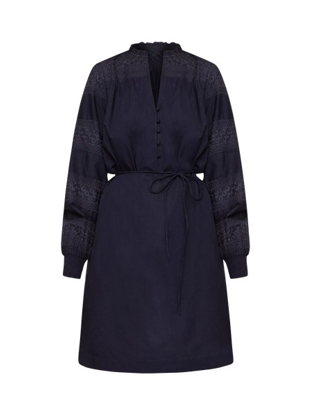 Weekend Collection Ruffle Collar Belted Shift Dress | Ann Taylor