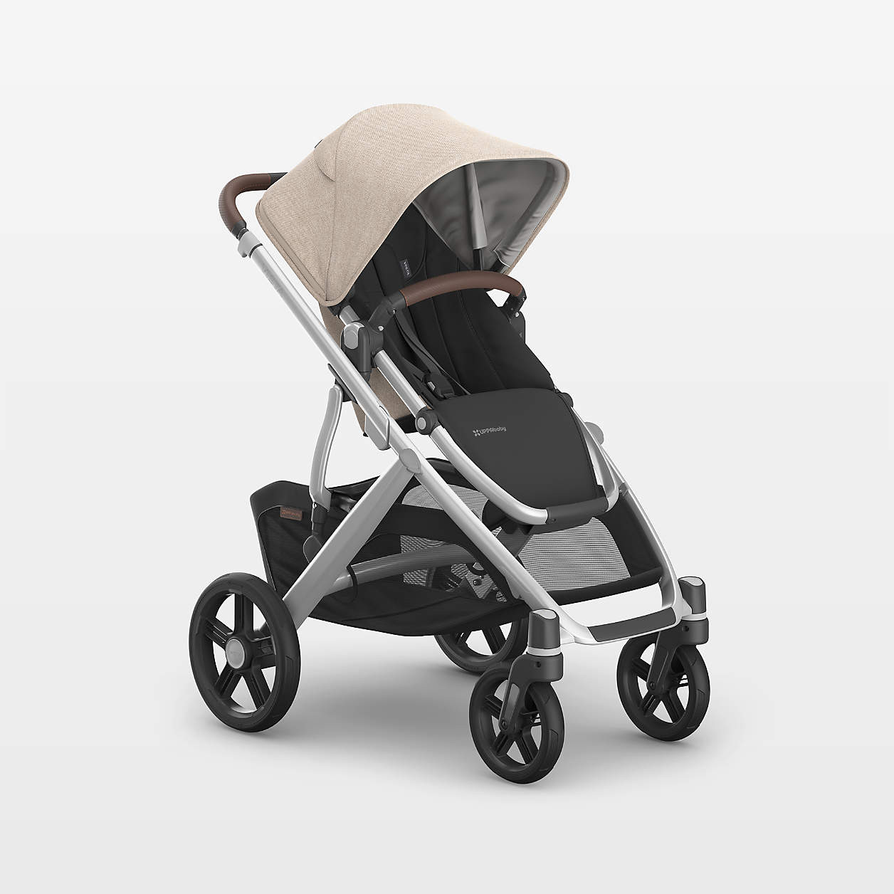 UPPAbaby Vista V3 Declan Oat Melange Foldable Convertible Baby Stroller + Reviews | Crate & Kids | Crate & Barrel
