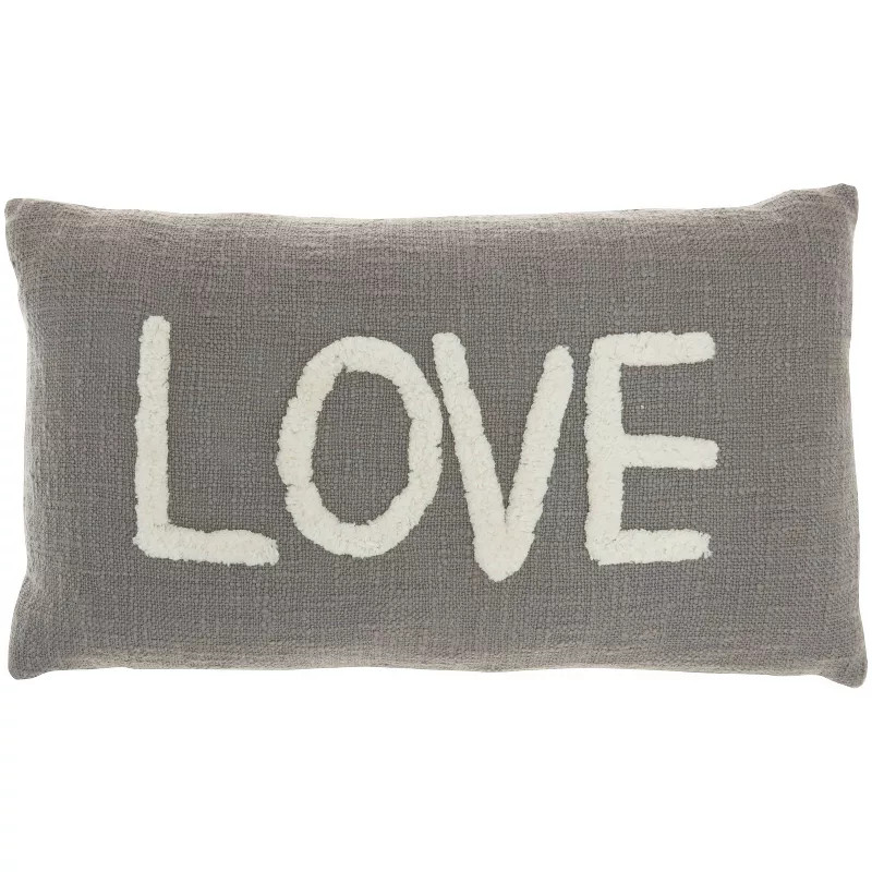 12"x21" Oversize Life Styles 'Love' Tufted Lumbar Throw Pillow - Mina Victory | Target