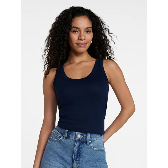 Time and Tru Women's Ribbed Tank Top, Sizes XS-XXXL | Walmart (US)