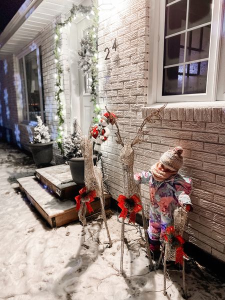 Front porch, home exterior, white painted brick, brick bungalow, garland, Christmas decorations, Christmas lights 

#LTKSeasonal #LTKhome #LTKHoliday