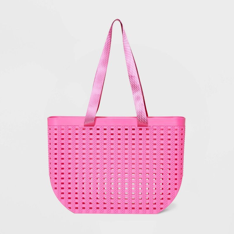 Basket Weave Woven Tote Handbag - Shade & Shore™ | Target