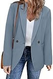 CHICZONE Womens Casual Blazer Long Sleeve Open Front Lapel Button Work Office Blazer Jacket | Amazon (US)