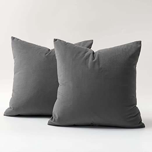 DOMVITUS 20x20 Pillow Covers Set of 2 Velvet Throw Pillow Covers Decorative Pillows for Bed Squar... | Amazon (US)