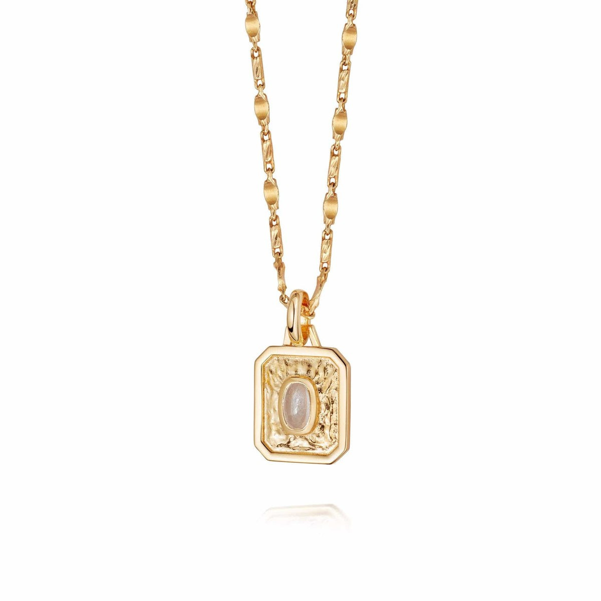 April White Topaz Birthstone Necklace 18ct Gold Plate | Daisy London Jewellery