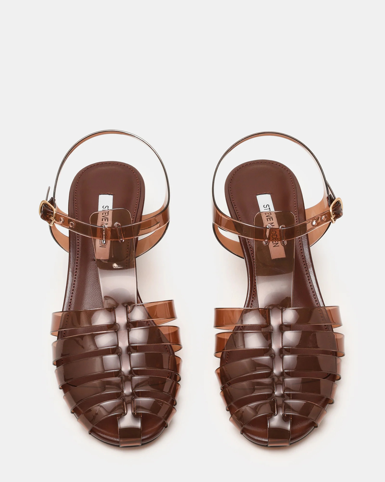 JELINA Brown Fisherman Jelly Strappy Women's Kitten Heel | Steve Madden (US)