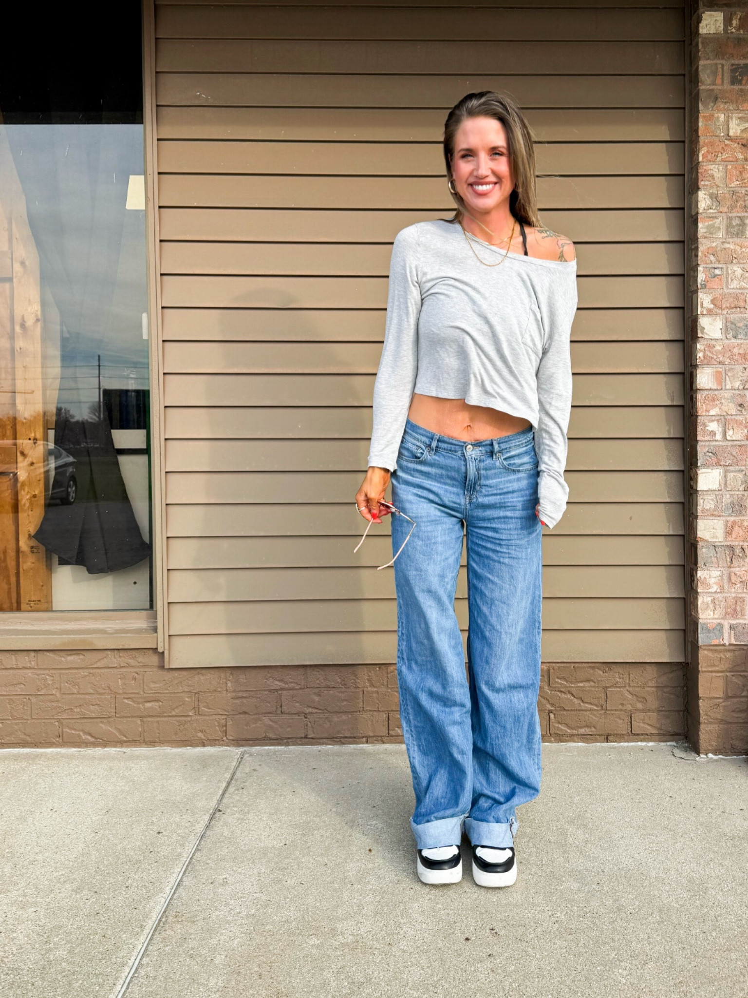 Casual errand running cozy mom vibe | wearing: A&E jeans | Aerie top | target shoes | jewelry faves 
#ootd #casualoutfit #comfy #fallstyle #outfitinspo 

#LTKshoecrush #LTKSeasonal #LTKfindsunder50