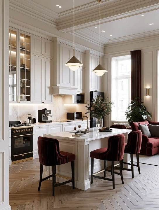 Burgundy velvet. Do we really need to say more?

If your home has been filled with soft whites and warm neutrals over the past few years, you don't need a complete redesign to give it new life. Sometimes, all it takes is one beautiful color introduced in the right places.

One of our favorite combinations is burgundy velvet bar stools paired with floor-to-ceiling burgundy curtains. Together, they create rhythm throughout the room, adding richness, warmth, and quiet sophistication without overwhelming the space.

The beauty of burgundy is that it pairs effortlessly with ivory cabinetry, natural wood floors, marble countertops, brushed gold hardware, and warm lighting. It's bold enough to make a statement, yet timeless enough to live with for years.

If you're looking to refresh your kitchen, don't start with the cabinets. Start with the pieces that are easiest to update but have the biggest visual impact.

Browse our curated collection of burgundy velvet bar stools and floor-length curtains to bring warmth, elegance, and timeless color into your home.

Because sometimes one beautiful color is all a room needs to feel completely transformed.

#BurgundyDecor #VelvetBarStools #KitchenIsland #ElegantAndDriven 

 #LTKHome