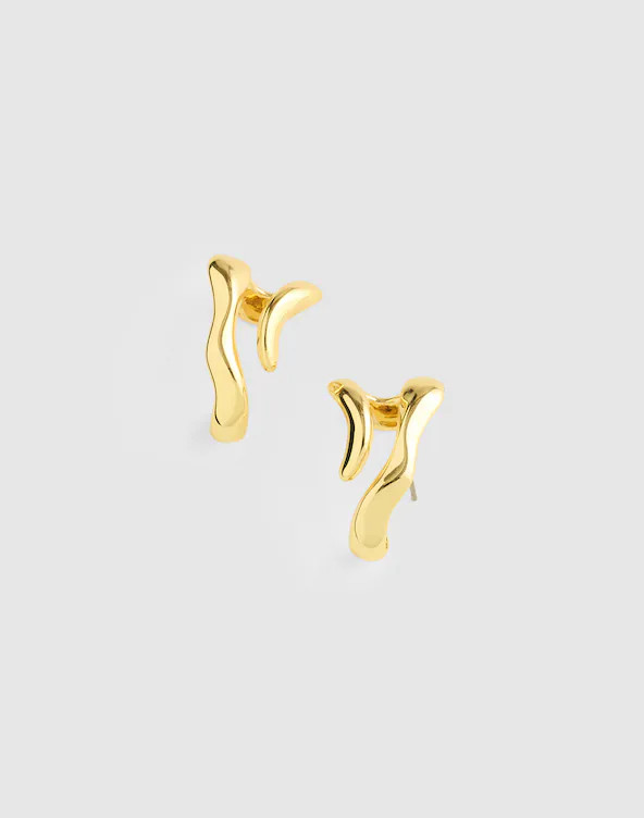 Sculptural Wraparound Double Hoop Earrings | Madewell