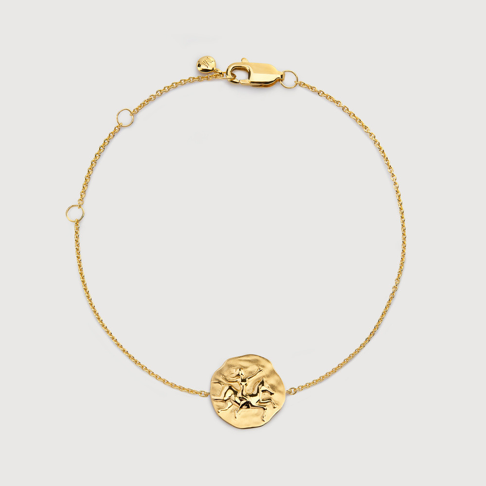 Gold Sagittarius Zodiac Chain Bracelet | Monica Vinader (US)