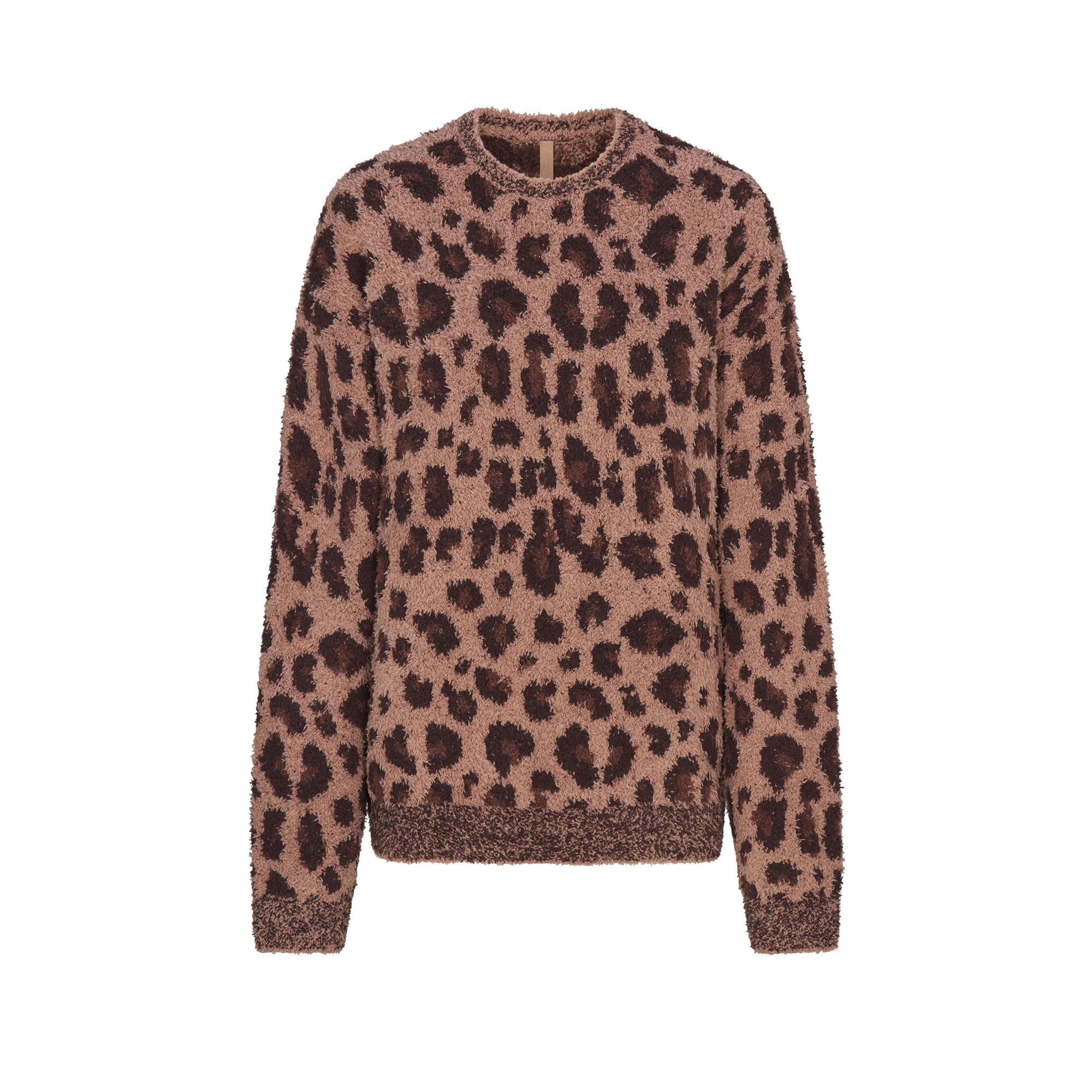 COZY OVERSIZED CREWNECK PULLOVER | SIENNA LEOPARD PRINT | SKIMS (US)