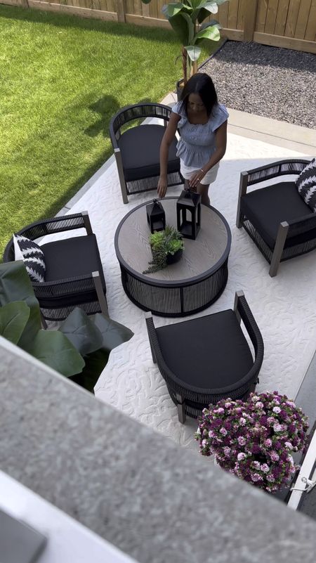 To get our patio summer ready, we love power washing! Power washing is perfect for cleaning your indoor/outdoor… simply spray and hang to dry! 

Outdoor rug
Black and white outdoor rug
Power wash 
My Texas house rugs 
Black lanterns 
Outdoor conversation set

#LTKstyletip #LTKhome 

#LTKVideo #LTKStyleTip #LTKHome