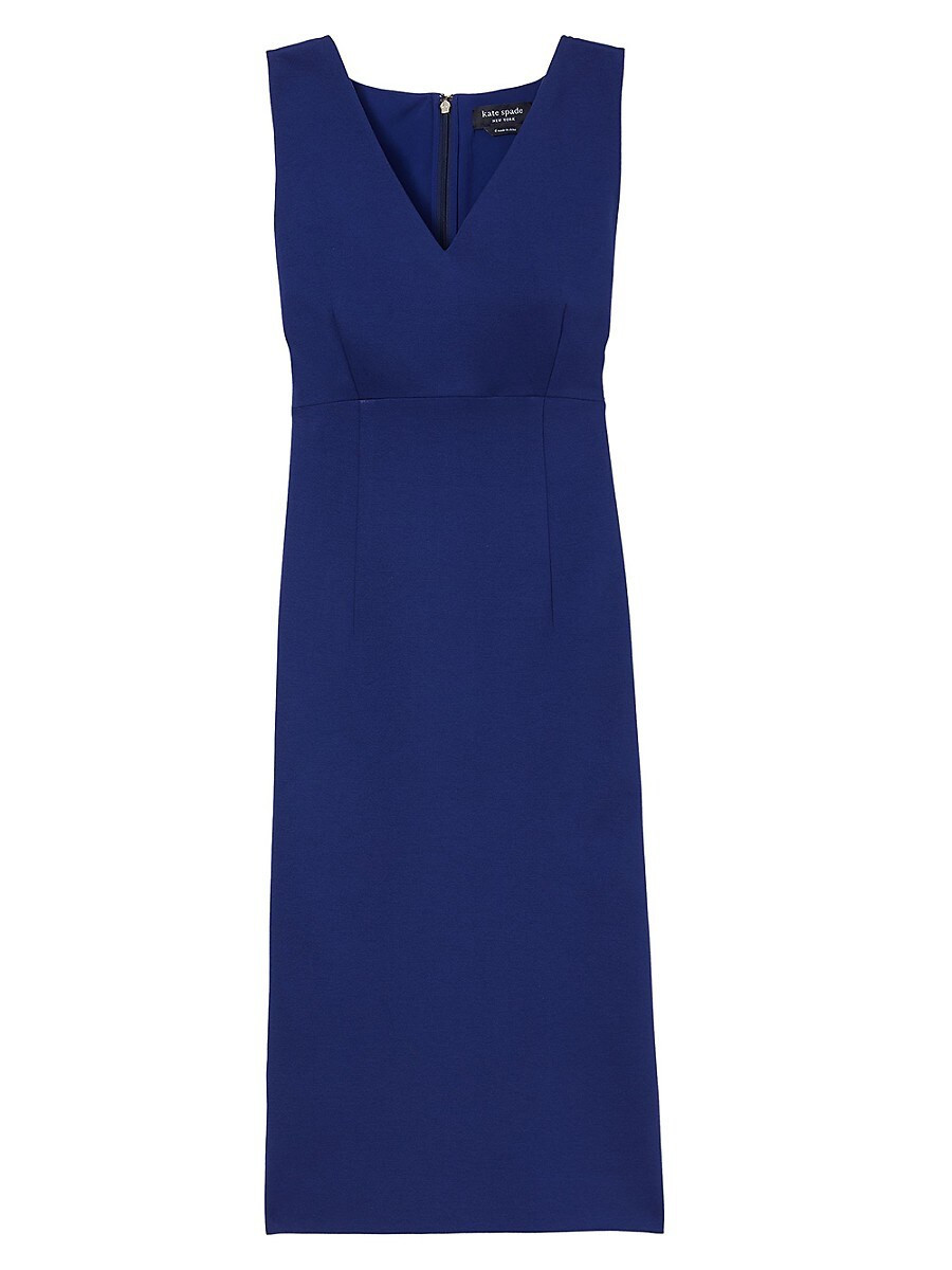kate spade new york Women's Ponte Midi Sheath Dress - French Navy - Size 0 | Saks Fifth Avenue OFF 5TH