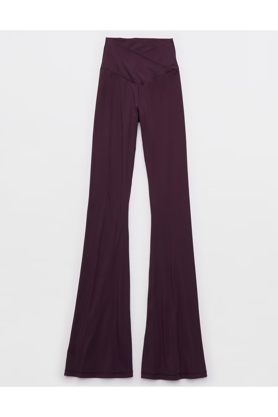 OFFLINE By Aerie Real Me High Waisted Crossover Flare Legging Women's Cool Berry XXS | Aerie