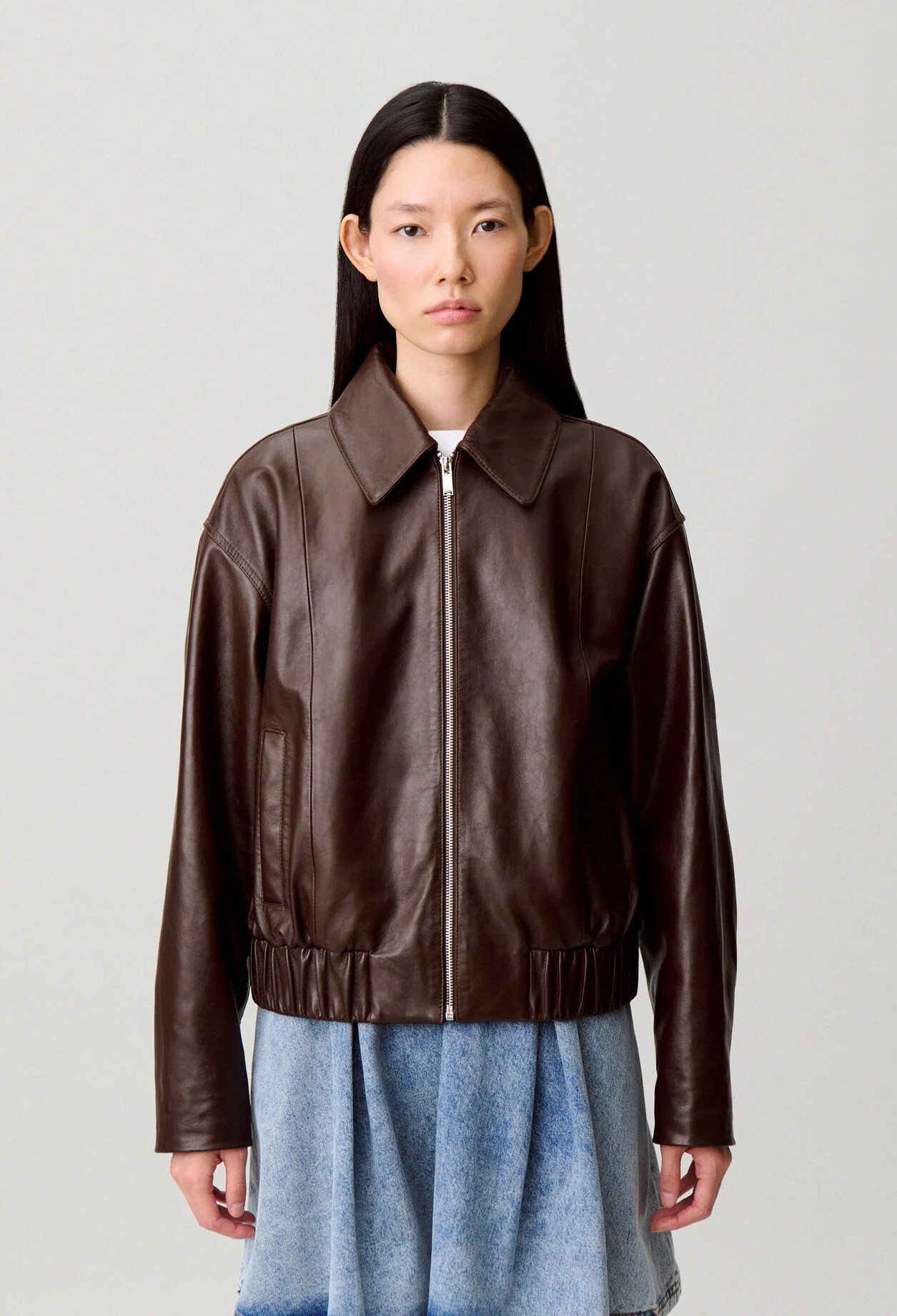 Casual-Blouson aus Glanzleder | Claudie DE | Claudie Pierlot (FR, DE, ES, UK)