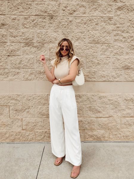Spring Is Coming White Trousers | She Is Boutique