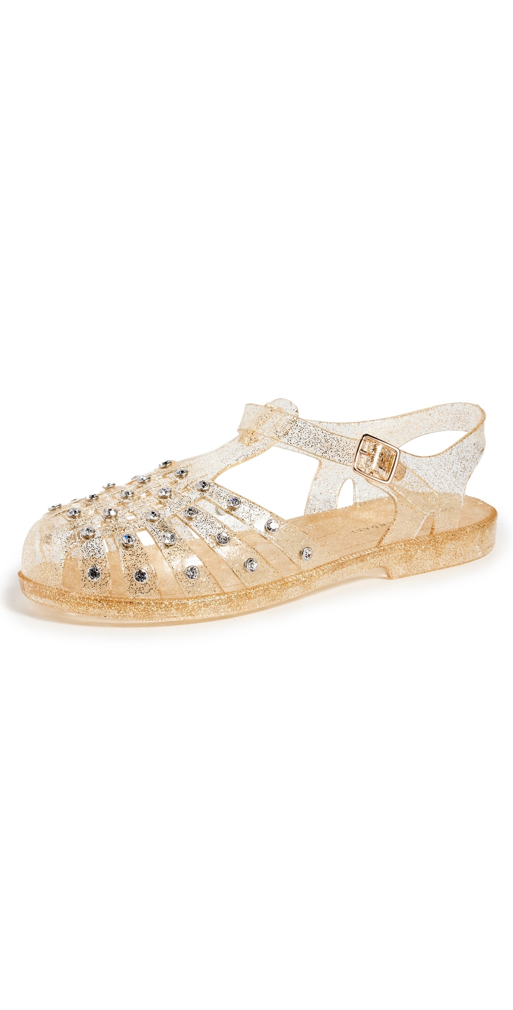 Loeffler Randall Rhys Jelly Sandals with Studs Champagne 6 | Shopbop