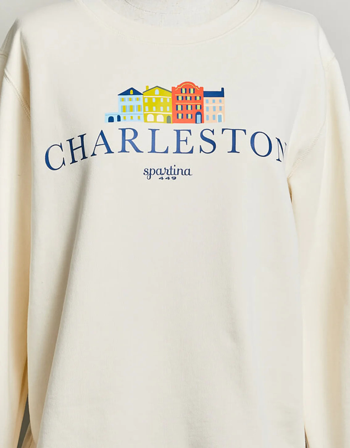 Pullover Charleston Rainbow Row Pearl White | Spartina 449