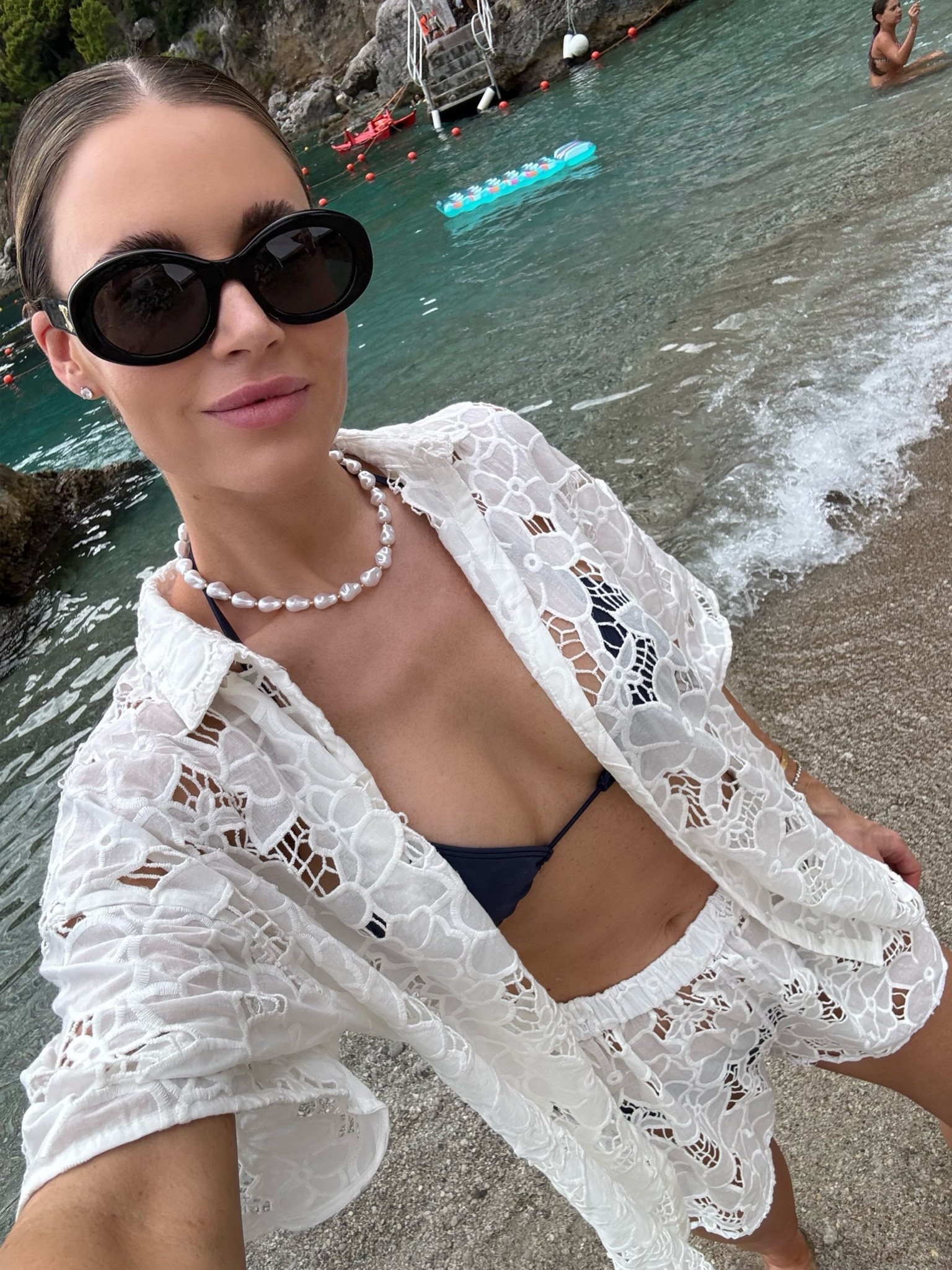 Vacation swim outfit 

Medium in set + small bikini 
Navy blue bikini 
Swimsuit
Swimwear 
Swim
Resortwear 
Beach look
Italy outfits 

#LTKStyleTip #LTKSwim #LTKTravel