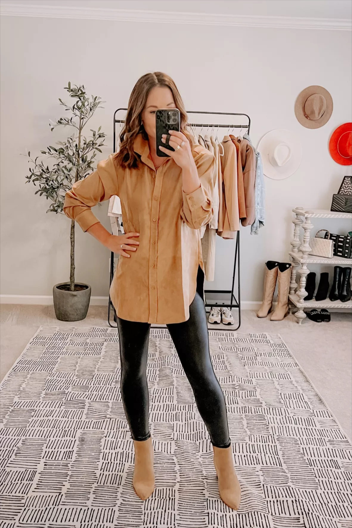 Oversized Vegan Suede Shirt curated on LTK