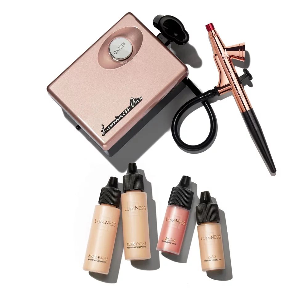 LUMINESS Rose Gold Legend Makeup, Airbrush System & 4 Piece Foundation Starter Kit, Coverage, Qui... | Walmart (US)