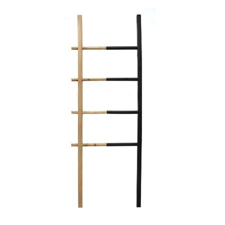 Stratton Home Decor Wood and Metal Decorative Ladder | Walmart (US)