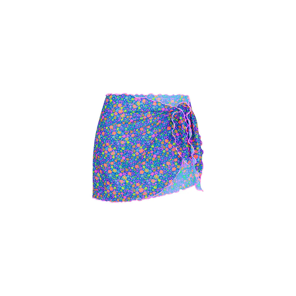 Mini Mesh Sarong - Electric Bloom | Kulani Kinis US