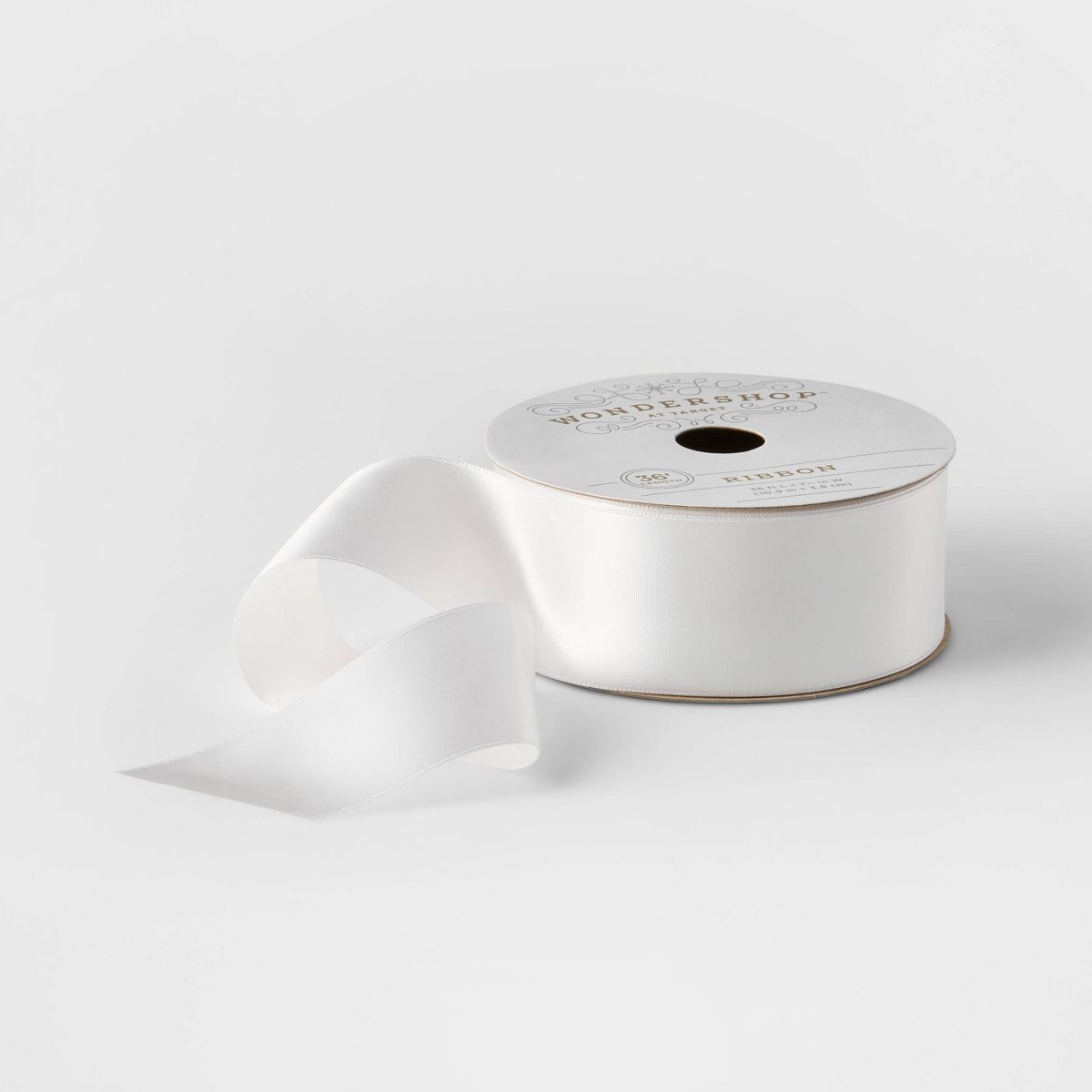 1.5" Satin Fabric Ribbon White 36ft - Wondershop™ | Target