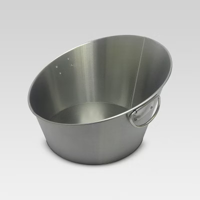 10.5L Stainless Steel Angled Beverage Tub - Threshold™: Drink Bucket Party Ice Bucket for Cold ... | Target