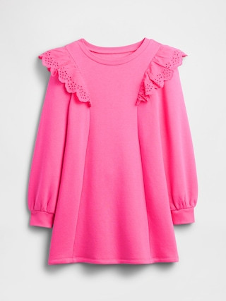 Kids Relaxed Eyelet Sweatshirt Dress | Gap Factory