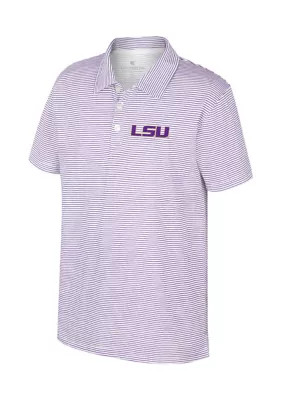 Colosseum Athletics Boys 8-20 NCAA LSU Tigers Feeder Stripe Polo Shirt | Belk