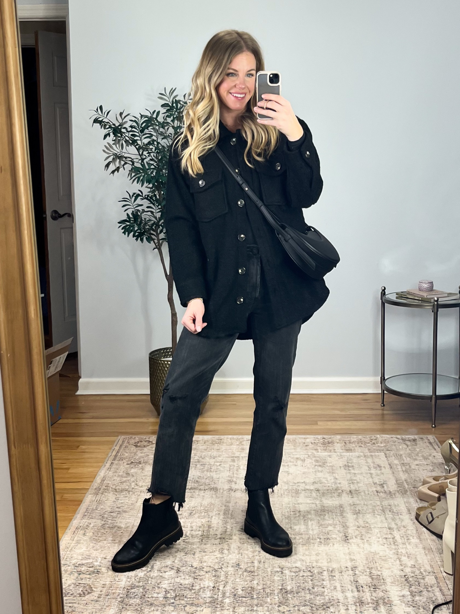 This Walmart shacket is a piece you can wear year after year and is currently down to just $15. Wearing size small. It’s also available in a winter white color.
My purse is not linkable, but I linked a similar bag I found on Amazon.

#LTKfindsunder50 #LTKSeasonal #LTKsalealert