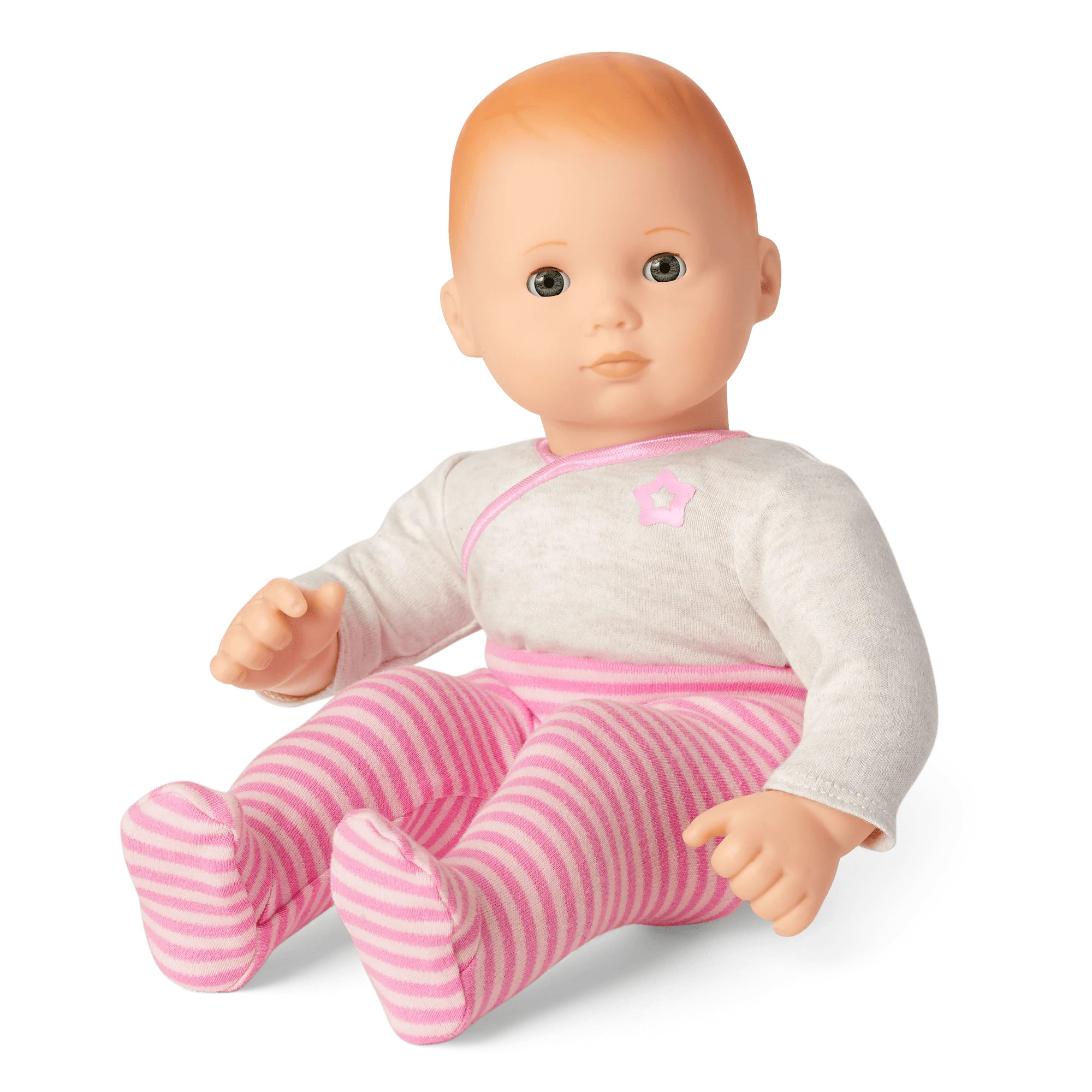 Bitty Baby® Doll #6 with red hair in Pretty Pink | American Girl