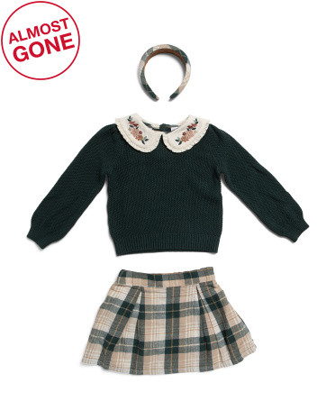 Toddler Girls 2pc Collared Sweater And Skirt Set | TJ Maxx