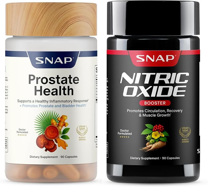 Snap Supplements Nitric Oxide Booster + Prostate Health Supplements for Men, Circulation, Stamina... | Amazon (US)