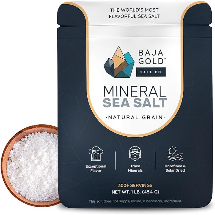 Baja Gold Mineral Sea Salt - Recommended by Gary Brecka - Organic Natural Grain Salt for Cooking ... | Amazon (US)