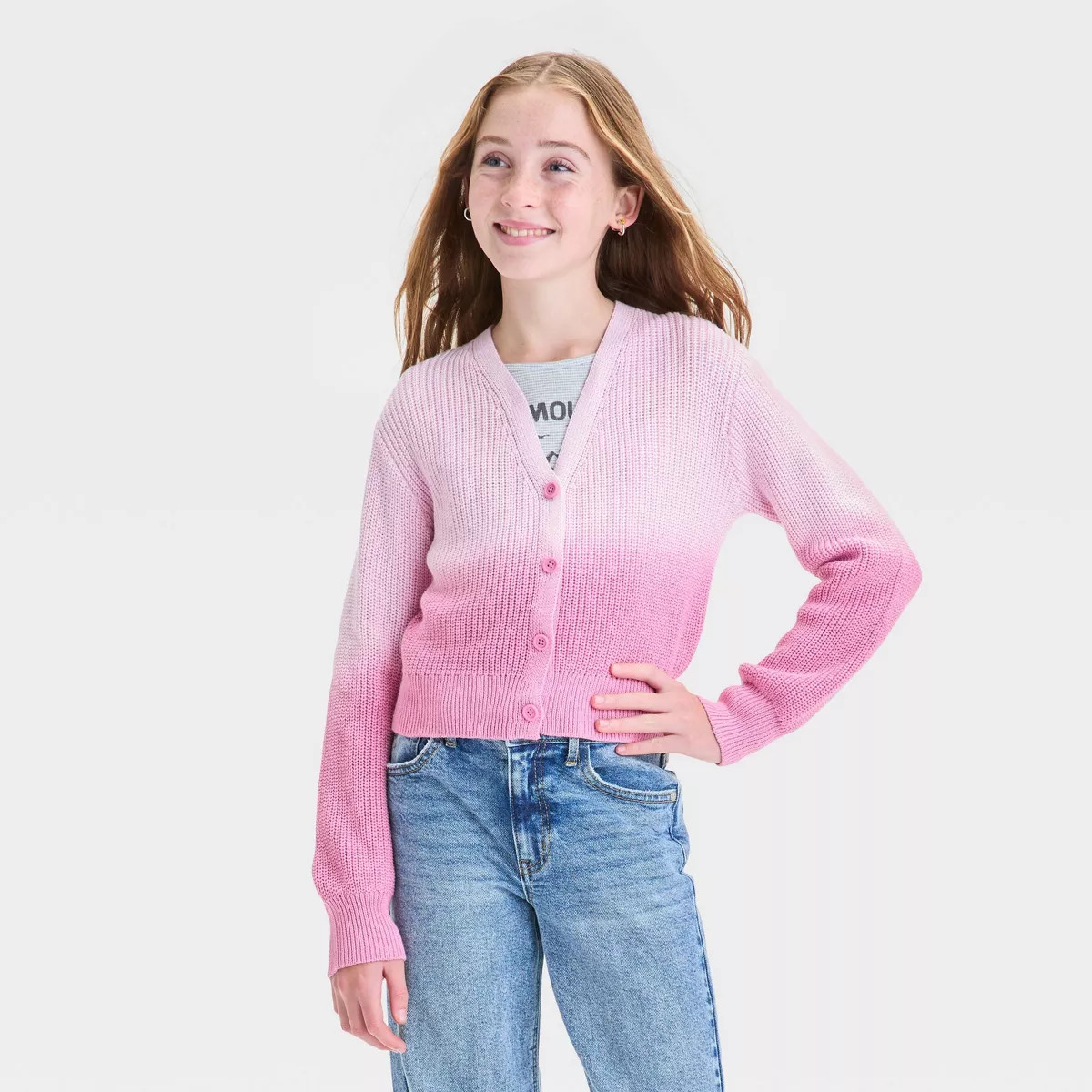 Girls' Ombre Cardigan Sweater - art class™ | Target