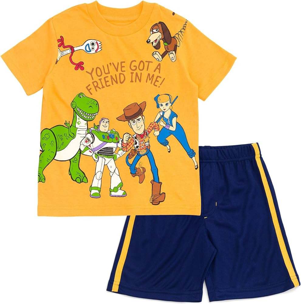 Disney Pixar Lightyear Buzz Lightyear Graphic T-Shirt Mesh Shorts Outfit Set Toddler to Big Kid | Amazon (US)