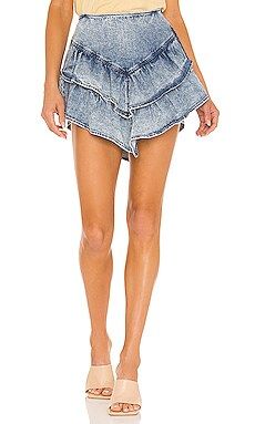 MOTHER The Ruffle Mini Skirt in Threading The Needle from Revolve.com | Revolve Clothing (Global)