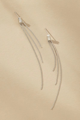 Long Chain Tassel Drop Earrings | Anthropologie (US)