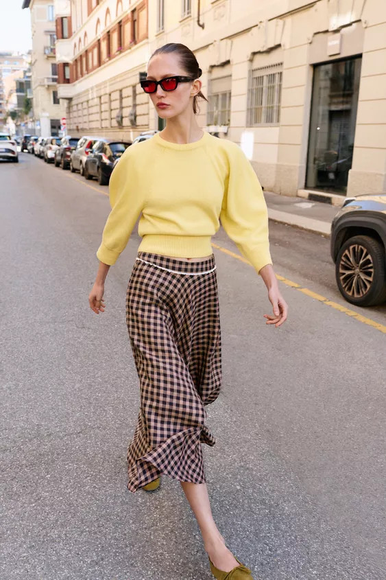 KNIT PUFF SLEEVE JUMPER | Zara UK