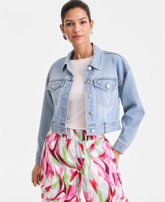 Women's Cropped Denim Jacket | Macy's
