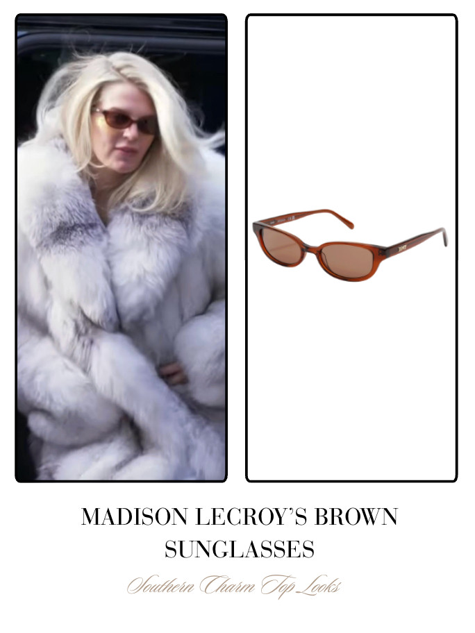 Madison LeCroy's Brown Sunglasses are by DMY // Shop Similar 

 