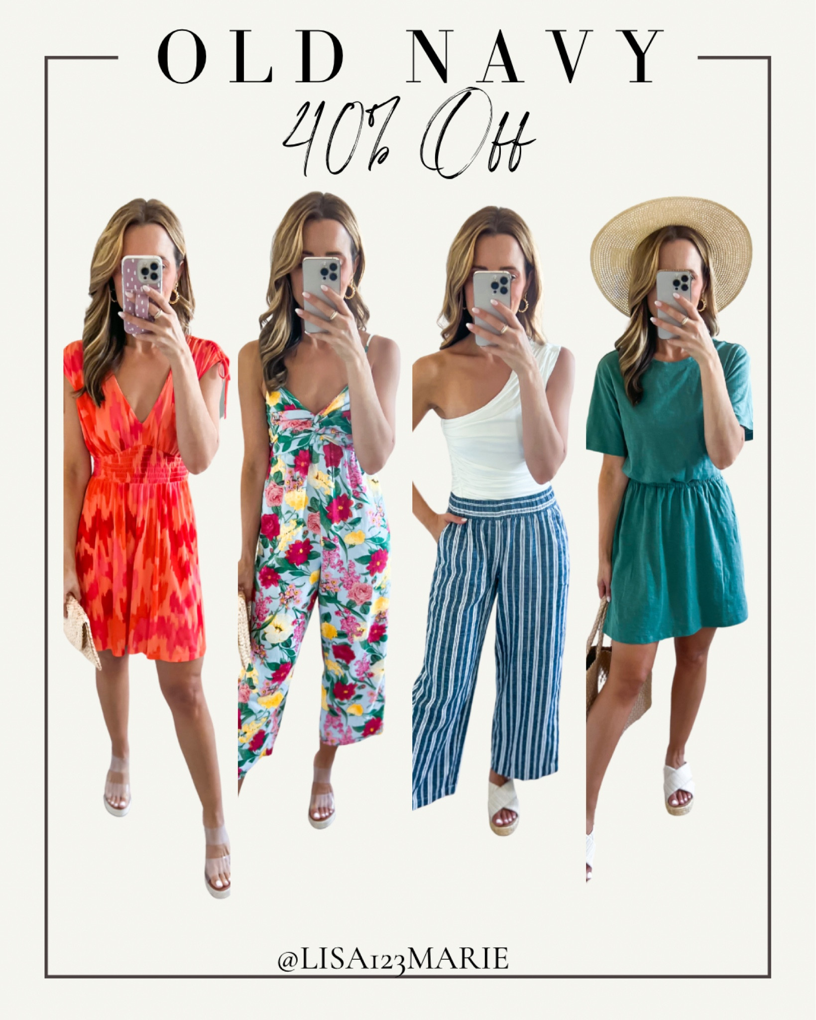 Vacation outfits. Old navy 40% off. Spring jumpsuit. Spring outfits. Spring dresses. Midi dresses. Resort wear. Bathing suit coverup. Wearing XSP in each + XS regular in orange. @oldnavy #ad #oldnavy #oldnavystyle #iykyk

#LTKswim #LTKunder50 #LTKtravel