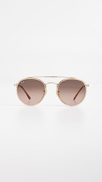 Ray-Ban
                
            

    RB3647N Round Double Bridge Aviator Sunglasses | Shopbop